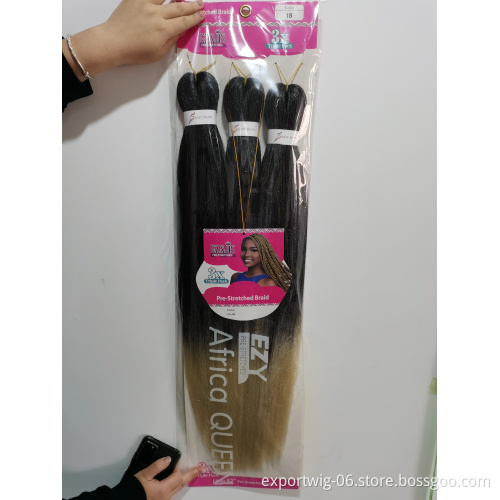 Clean Soft 26 Inch 90g For African Jumbo Crochet Braiding Hair Extension Synthetic Fiber Braid Box Pre Stretched Braiding Hair